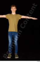  Matthew blue jeans brown t shirt casual dressed green sneakers standing t poses whole body 0001.jpg